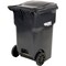 Global Industrial Mobile Heavy Duty Trash Container, 95 Gallon, Gray 237281GY - alternate 7